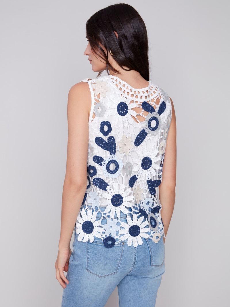 Crochet Top with Floral pattern