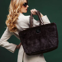 Duplex-Reverseable Faux Fur Tote