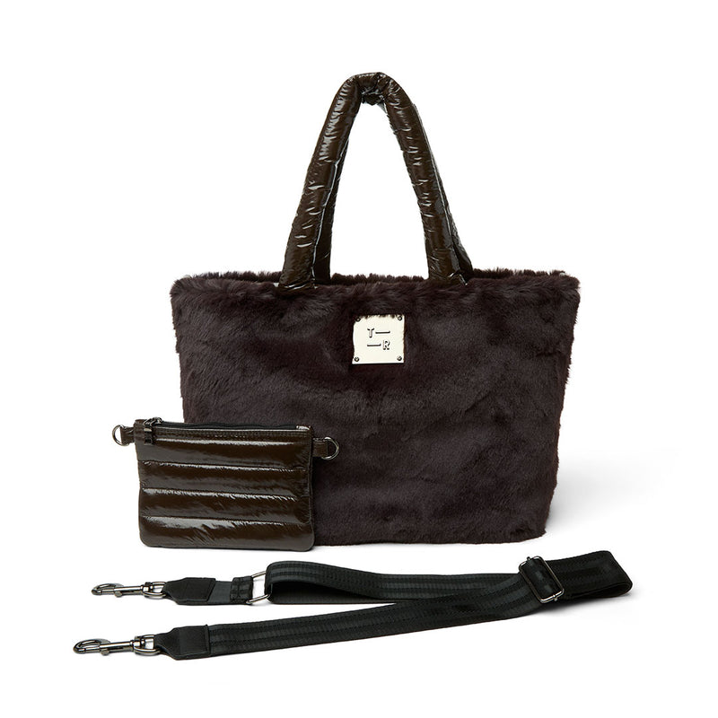 Duplex-Reverseable Faux Fur Tote