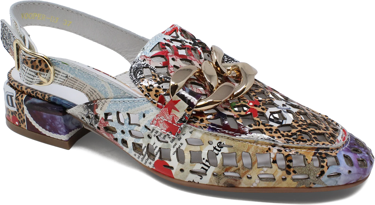 Vooper Collage Print Patent Leather