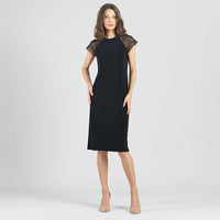 Mesh Cap Sleeve Dress