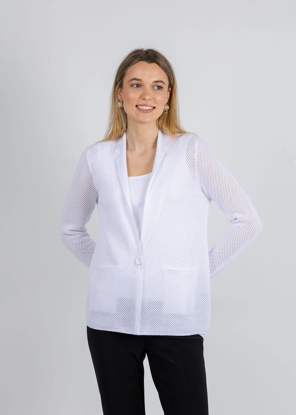 Mesh Knit Blazer 51967 S26