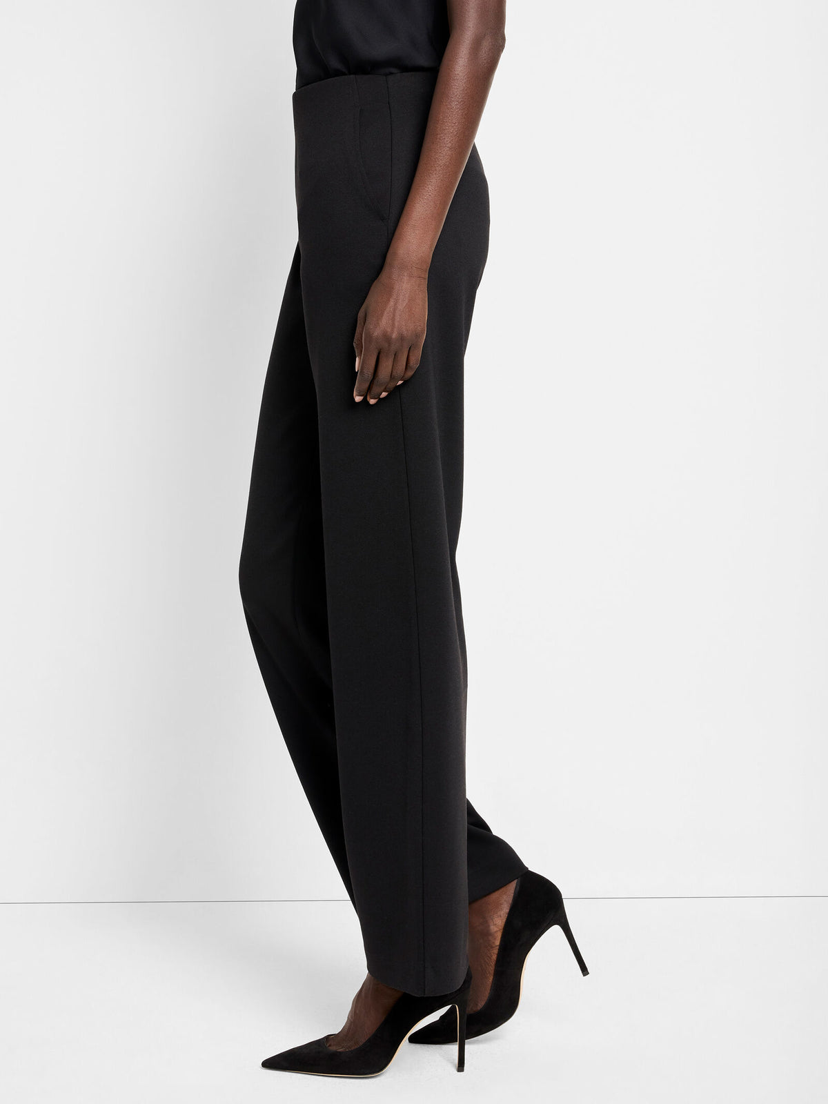 Drapey Ponte Wide Leg Pant