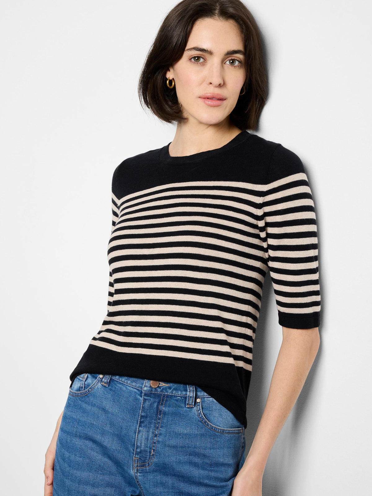 Pure Stripe Cotton Tee