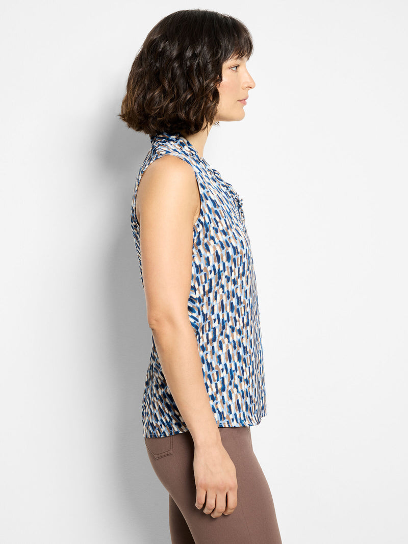 Brushstrokes Ruffle Around Top