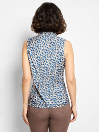 Brushstrokes Ruffle Around Top