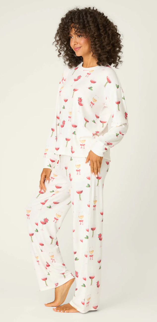 Let’s get toasty-holiday drink pj set