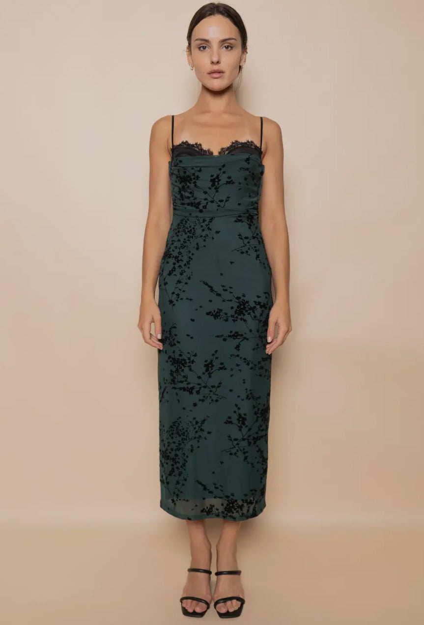 Lace Floral Mesh Bodycon Dress