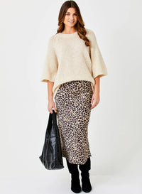 Gene Leopard Print Skirt
