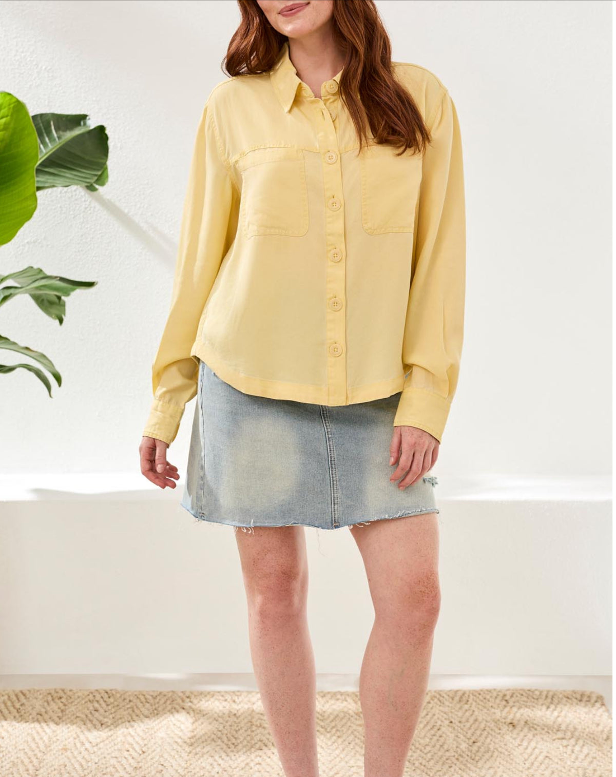 TENCEL CAVALRY TWILL BUTTON FRONT SHIRT