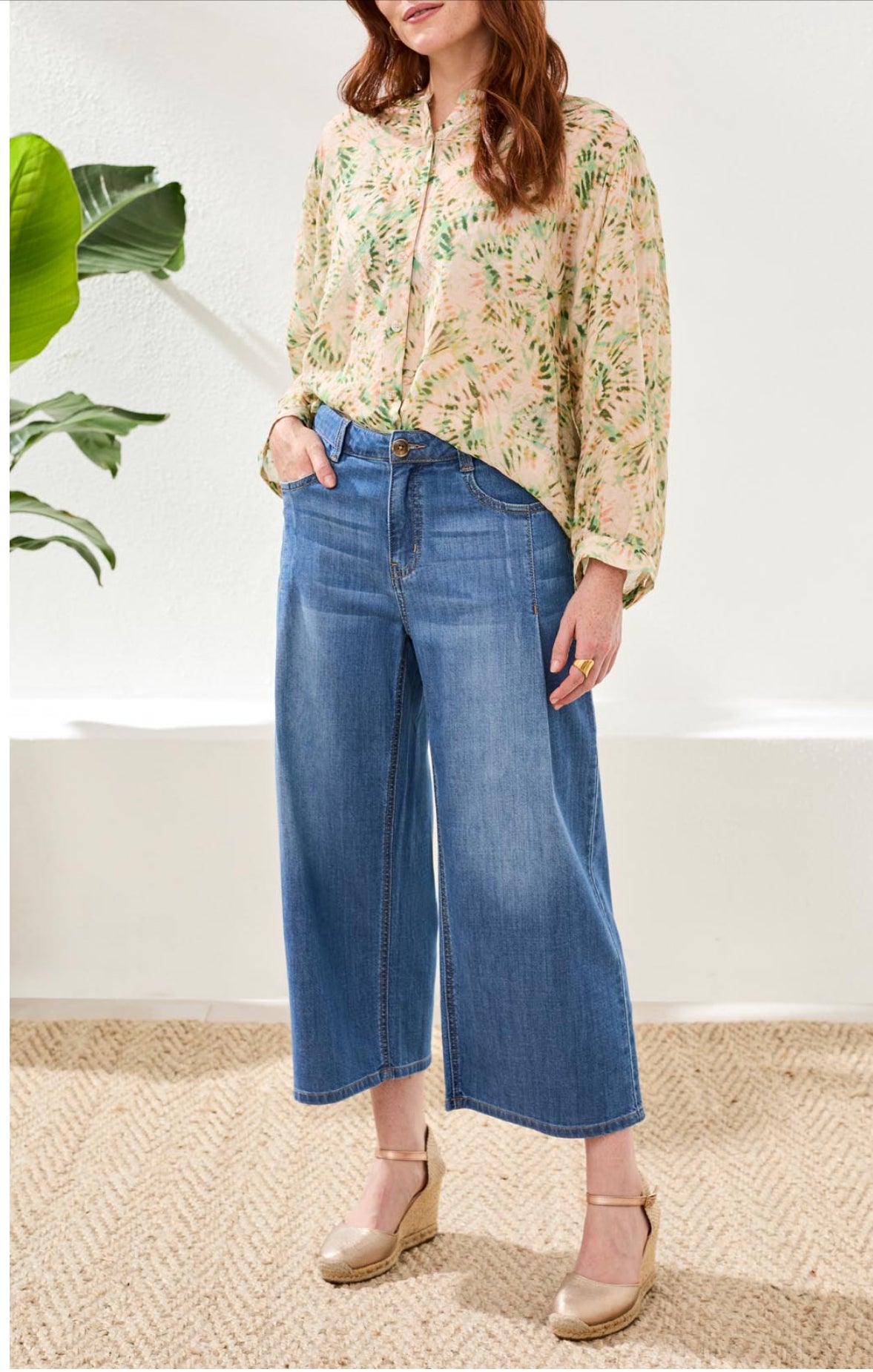 Audrey Pleated Crop Wide