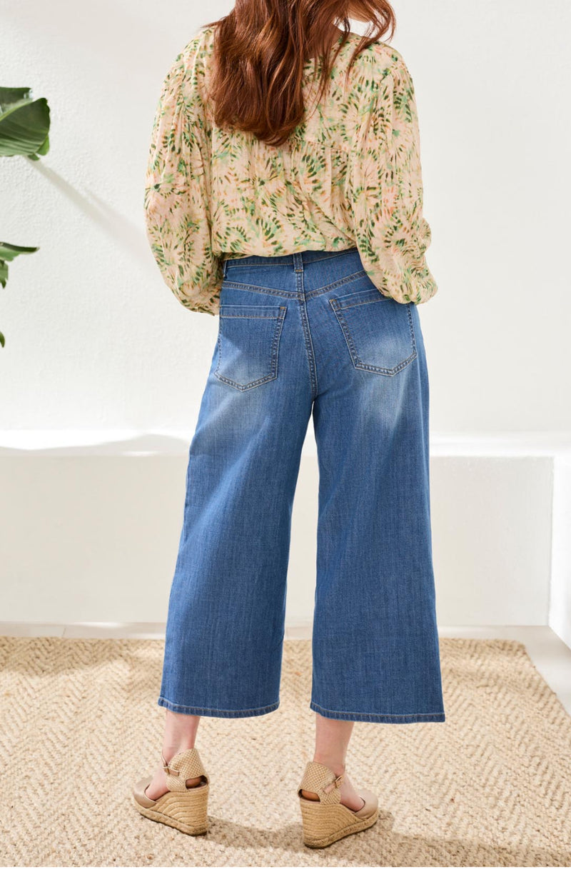 Audrey Pleated Crop Wide