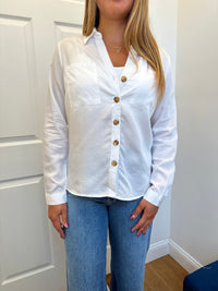 French Oak Button Down Blouse