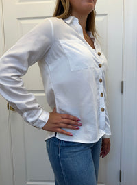 French Oak Button Down Blouse