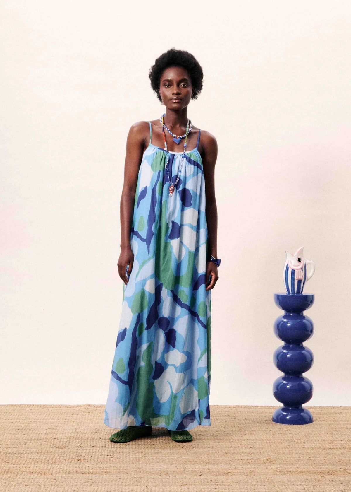 ANDAMAN DRESS BLUE WATER LILY S26