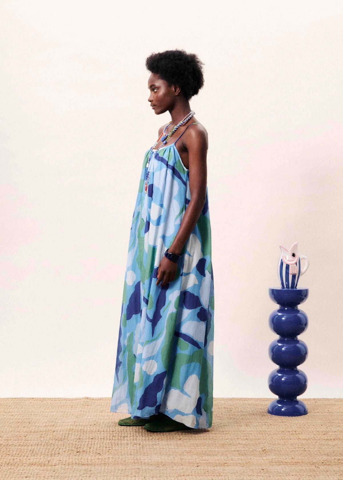 ANDAMAN DRESS BLUE WATER LILY S26