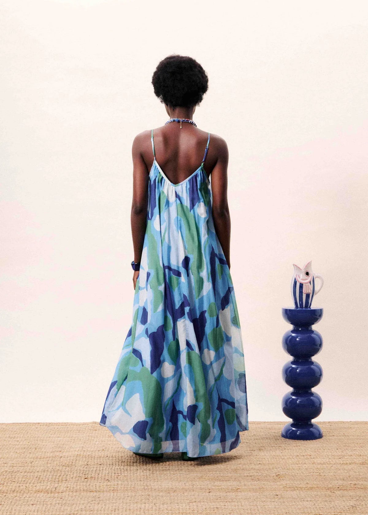 ANDAMAN DRESS BLUE WATER LILY S26