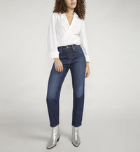 High Rise Slim Straight Leg Jean