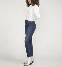 High Rise Slim Straight Leg Jean