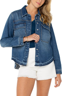 Split Back Shirt Jacket