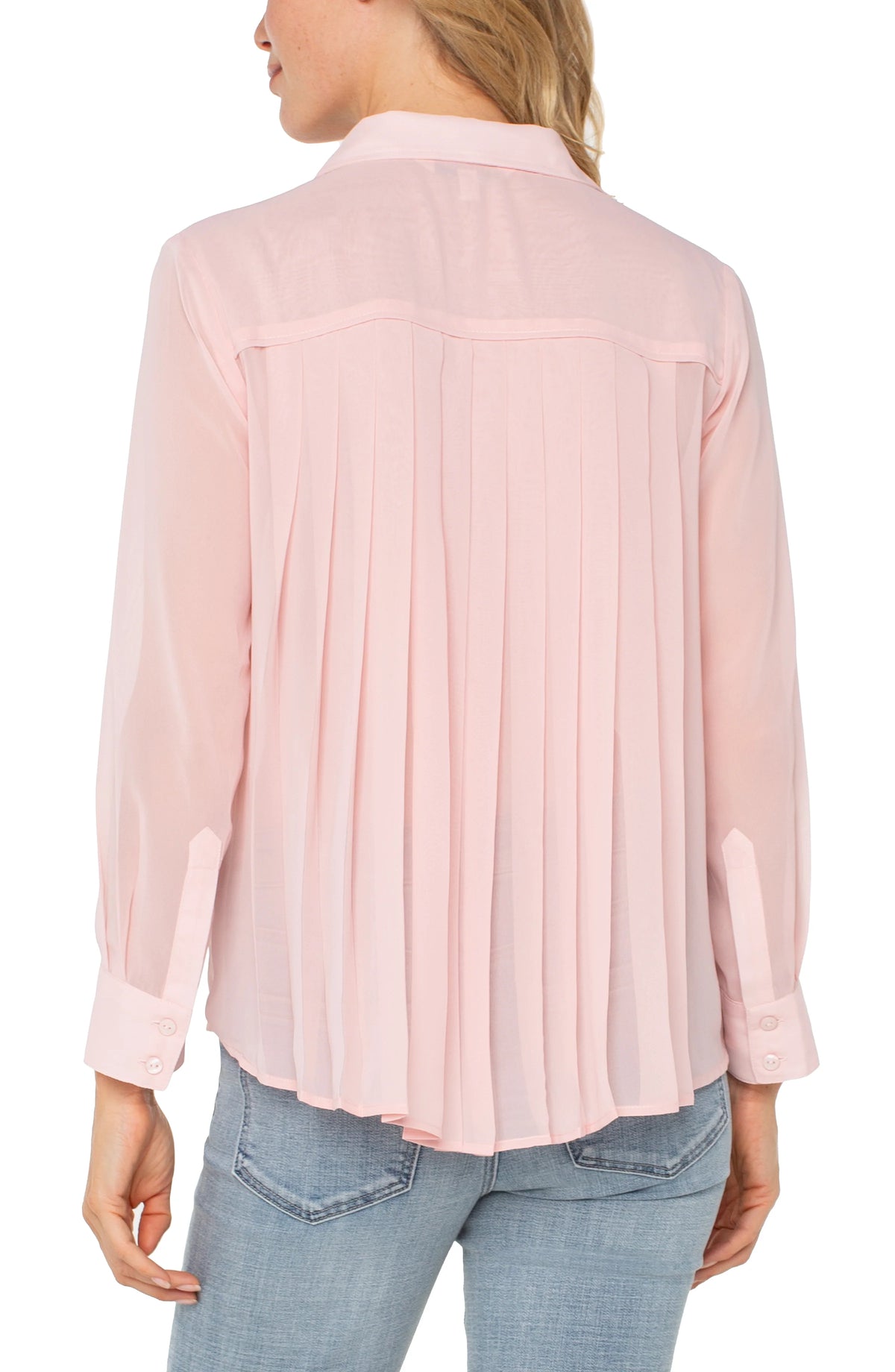 Long Sleeve Shirt With Pleat Back