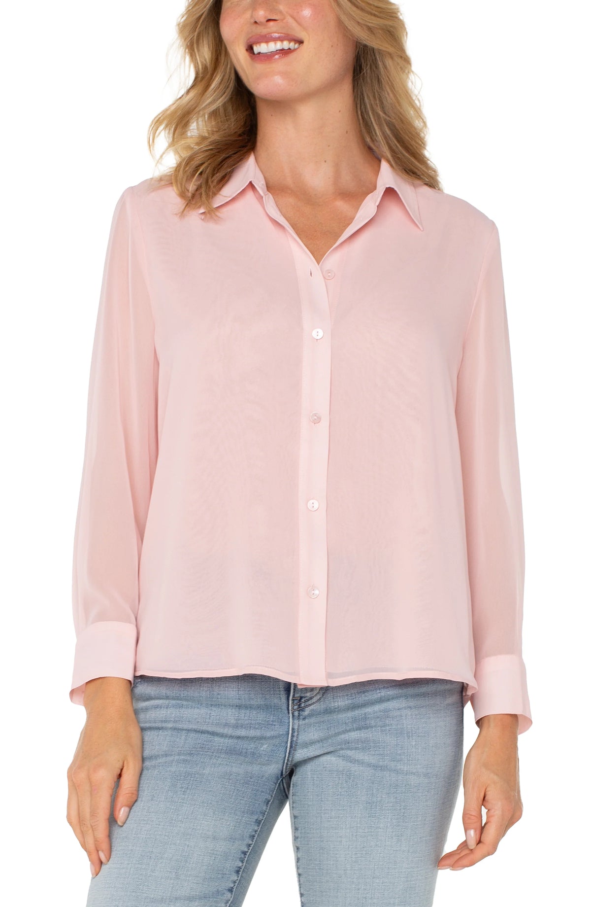 Long Sleeve Shirt With Pleat Back