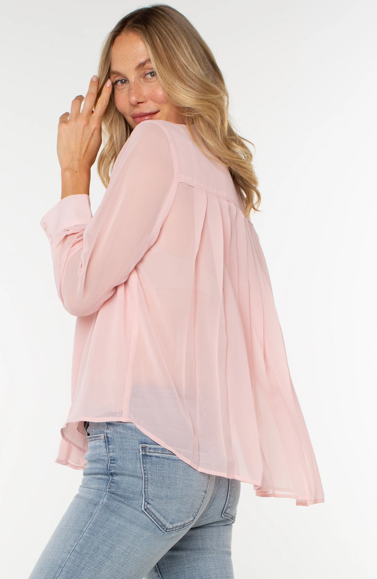 Long Sleeve Shirt With Pleat Back