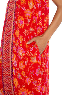 Spaghetti Strap Woven Maxi Dress