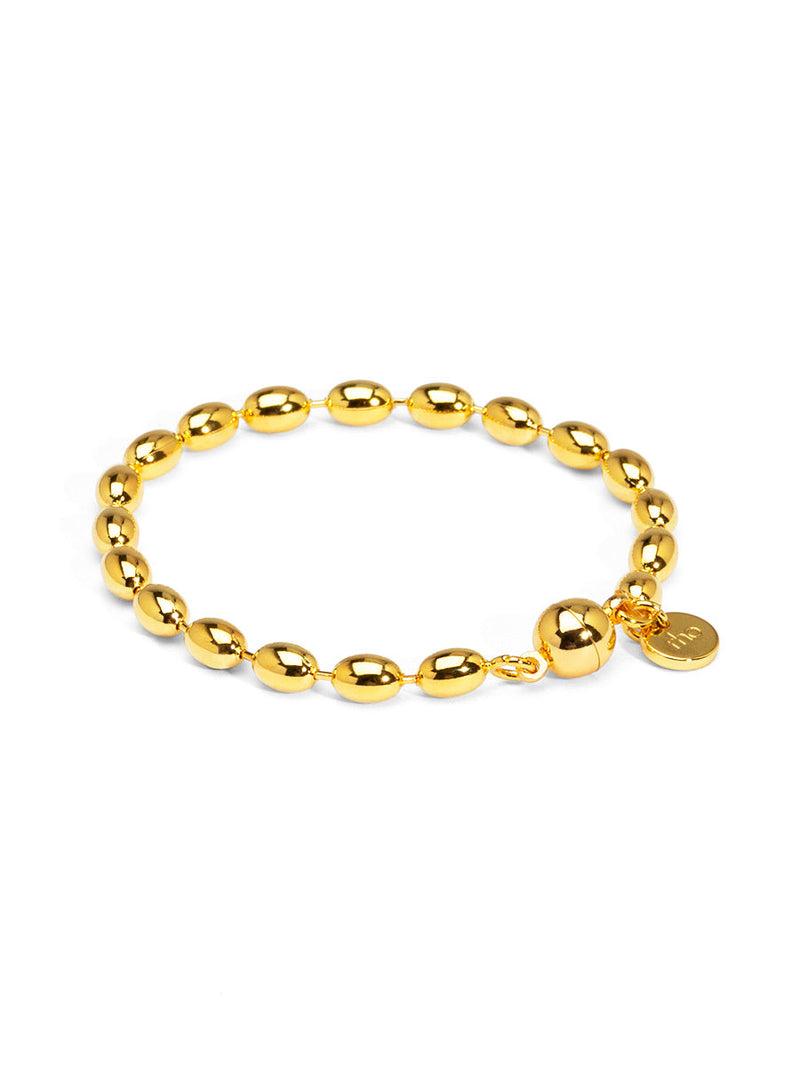 Metal Beaded Magnetic Closure Bracelet