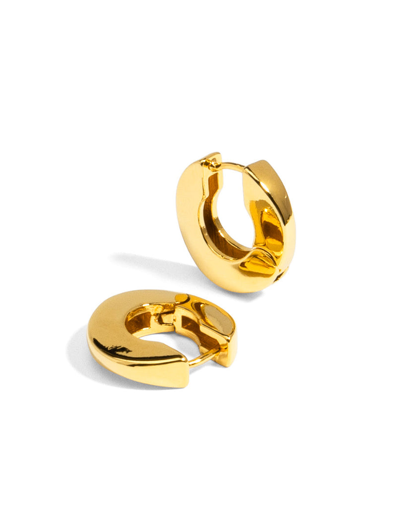 Round Flat Huggie Earring