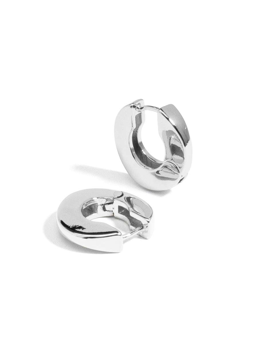 Round Flat Huggie Earring