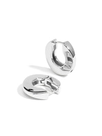 Round Flat Huggie Earring