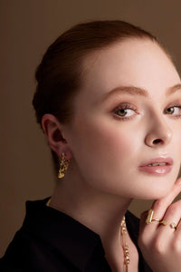 Figaro Chain Drop Earring