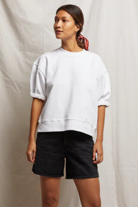 Rebecca SS Rolled Crew Neck