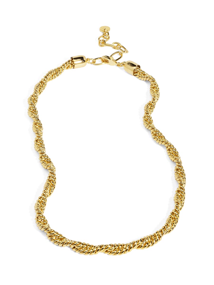 Collar Necklace With Braided Twist