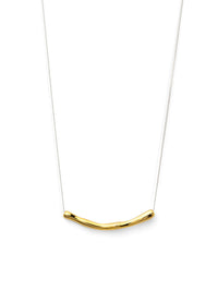 Curved Bar Pendant Necklace