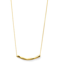 Curved Bar Pendant Necklace