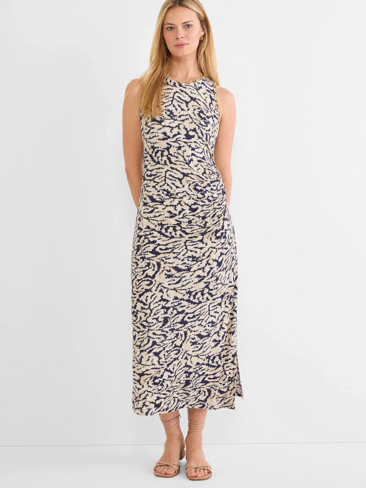 CONTRAST SWIRL HEATHER DRESS S26