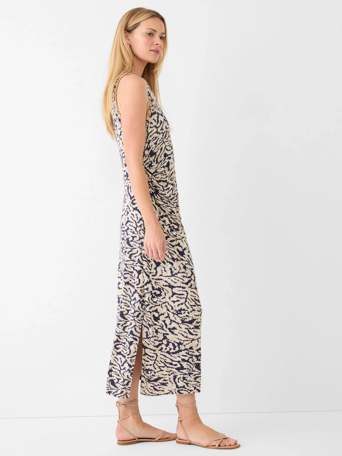 CONTRAST SWIRL HEATHER DRESS S26