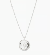 Compass Coin Necklace (silver)