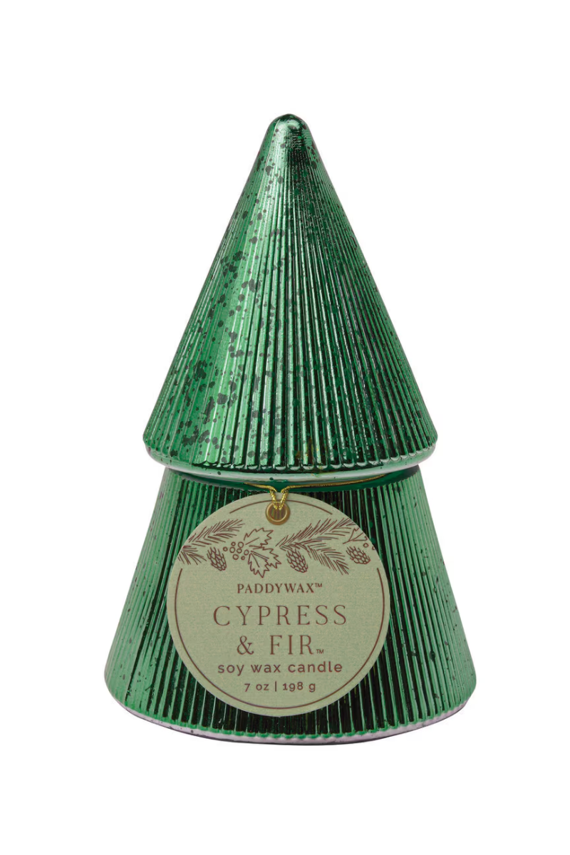 Cypress & Fir Stacked Tree Candle