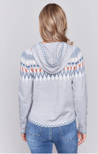 Ski Pattern Hoodie Sweater