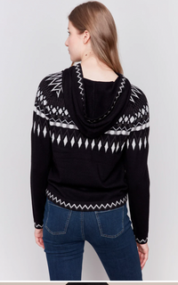 Ski Pattern Hoodie Sweater