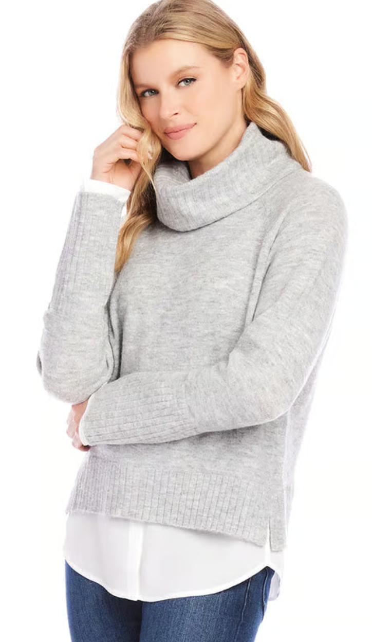 Layered Turtleneck Sweater