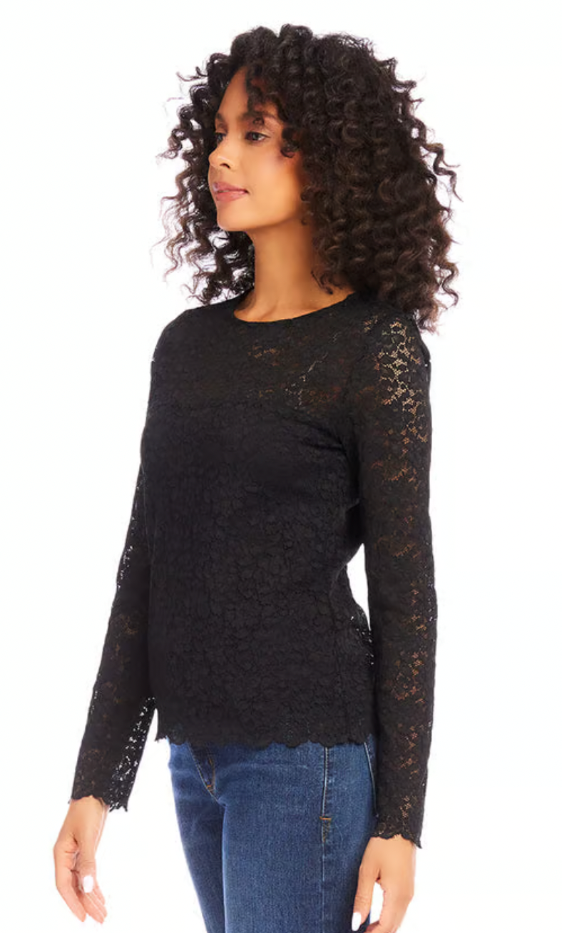 Scalloped Lace Top