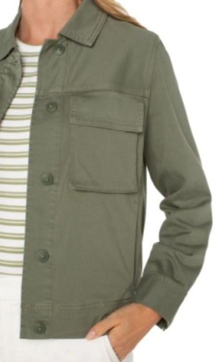 Button Front Cargo Jacket