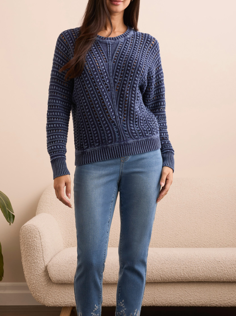 Crew Neck Special Wash Sweater