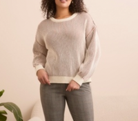 Crew Neck Plated Sweater