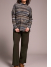 L/S MOCK NECK TOP W/SIDE SLITS