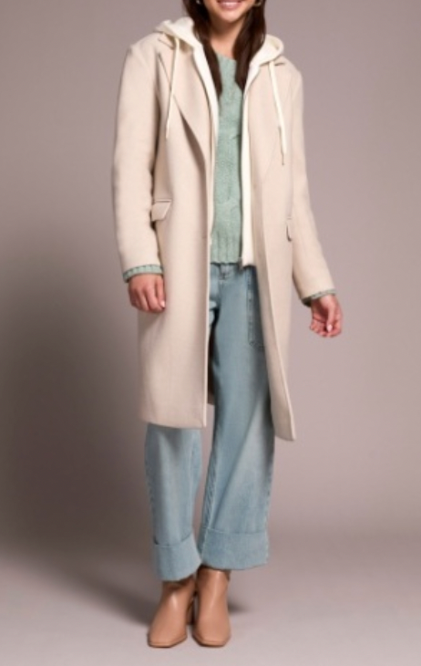 Trench Coat with Fooler Hoodie